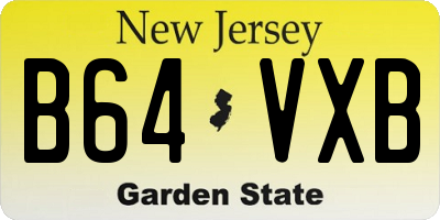 NJ license plate B64VXB
