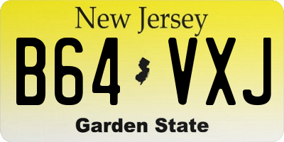 NJ license plate B64VXJ