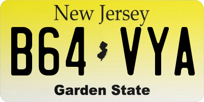 NJ license plate B64VYA