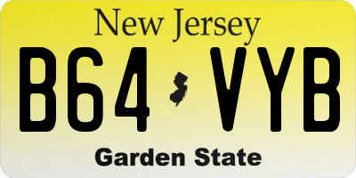 NJ license plate B64VYB
