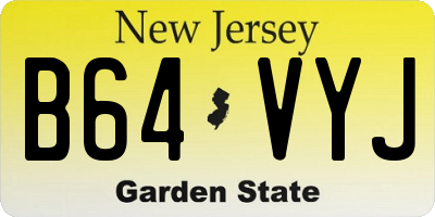 NJ license plate B64VYJ