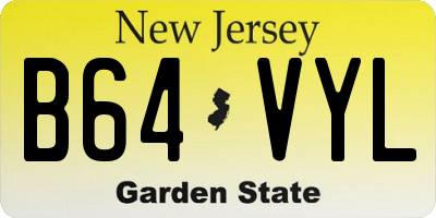 NJ license plate B64VYL