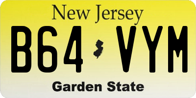 NJ license plate B64VYM