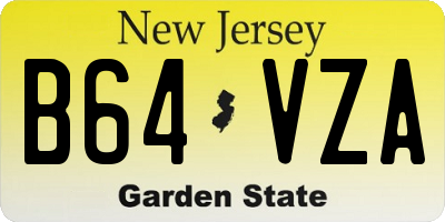 NJ license plate B64VZA