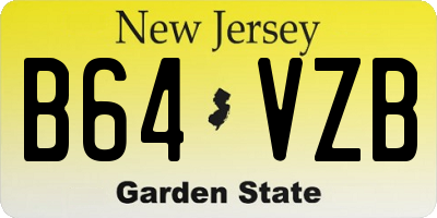 NJ license plate B64VZB