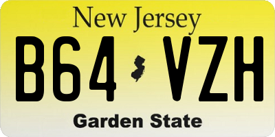 NJ license plate B64VZH