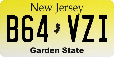 NJ license plate B64VZI