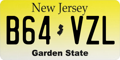 NJ license plate B64VZL