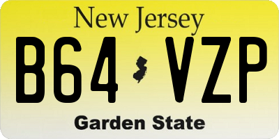 NJ license plate B64VZP