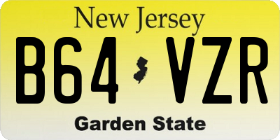 NJ license plate B64VZR