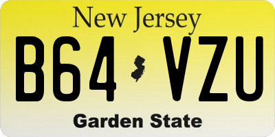 NJ license plate B64VZU