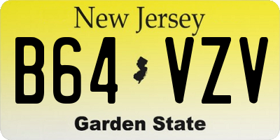 NJ license plate B64VZV