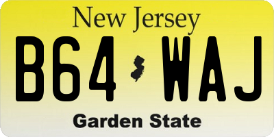 NJ license plate B64WAJ