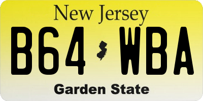 NJ license plate B64WBA
