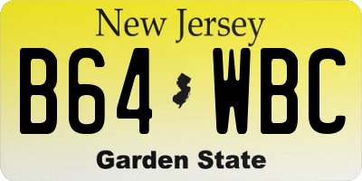 NJ license plate B64WBC