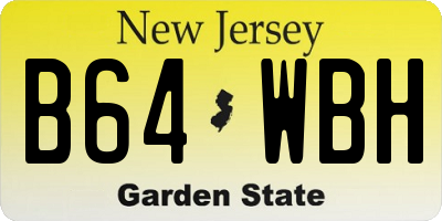 NJ license plate B64WBH