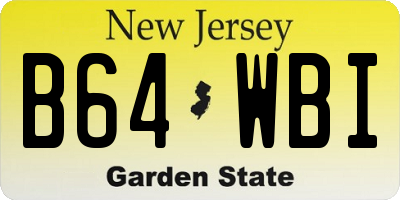 NJ license plate B64WBI