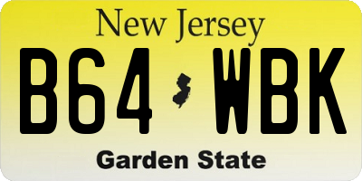NJ license plate B64WBK