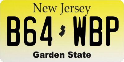 NJ license plate B64WBP