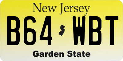 NJ license plate B64WBT
