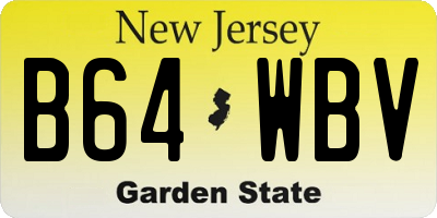 NJ license plate B64WBV