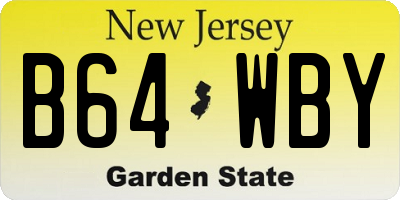 NJ license plate B64WBY