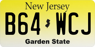 NJ license plate B64WCJ
