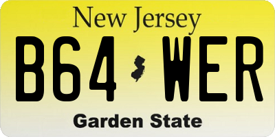 NJ license plate B64WER