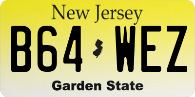 NJ license plate B64WEZ