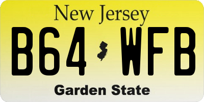 NJ license plate B64WFB