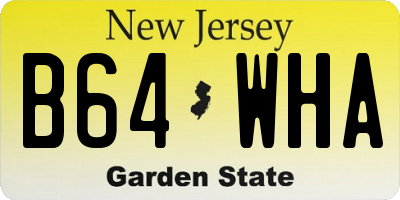 NJ license plate B64WHA
