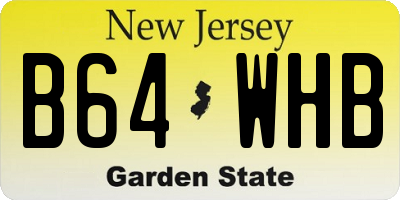 NJ license plate B64WHB