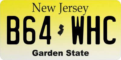 NJ license plate B64WHC