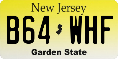 NJ license plate B64WHF