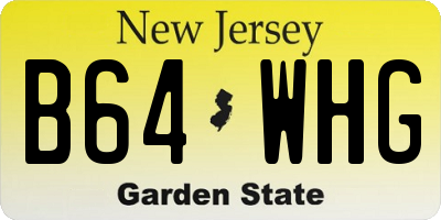 NJ license plate B64WHG
