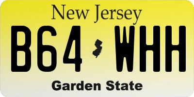 NJ license plate B64WHH