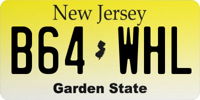 NJ license plate B64WHL
