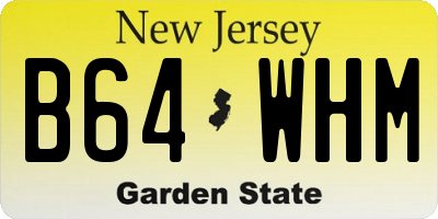 NJ license plate B64WHM