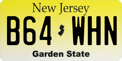 NJ license plate B64WHN