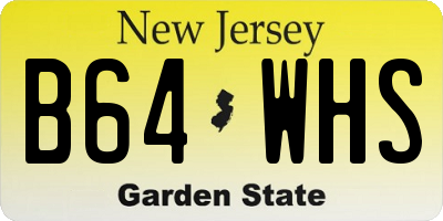 NJ license plate B64WHS