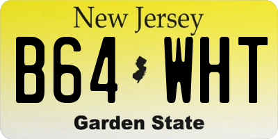 NJ license plate B64WHT