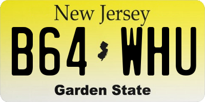 NJ license plate B64WHU