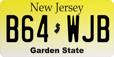 NJ license plate B64WJB