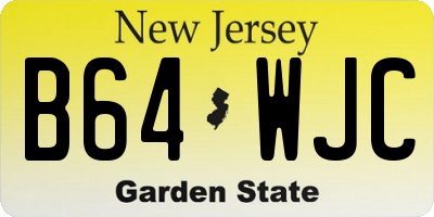 NJ license plate B64WJC