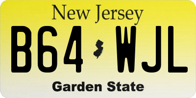 NJ license plate B64WJL