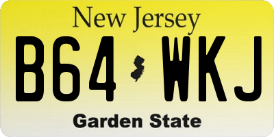 NJ license plate B64WKJ