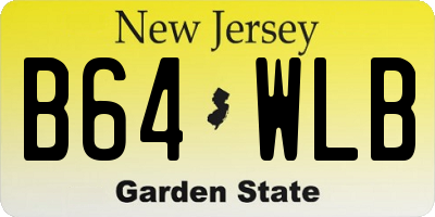 NJ license plate B64WLB