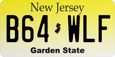 NJ license plate B64WLF