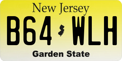NJ license plate B64WLH