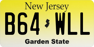 NJ license plate B64WLL